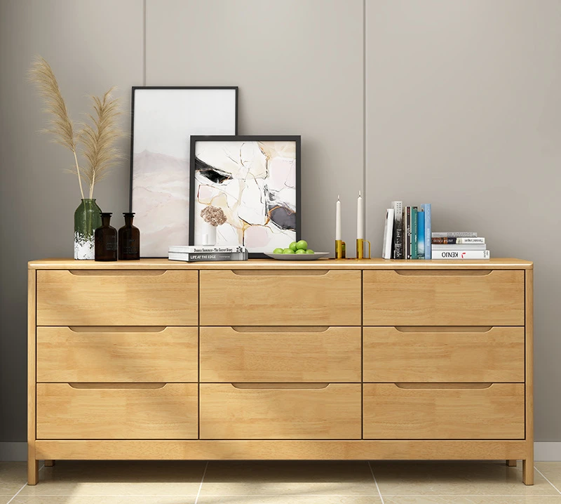 

Solid wood chest storage cabinet living room simple modern chest of drawers bedroom storage walnut chest of drawers