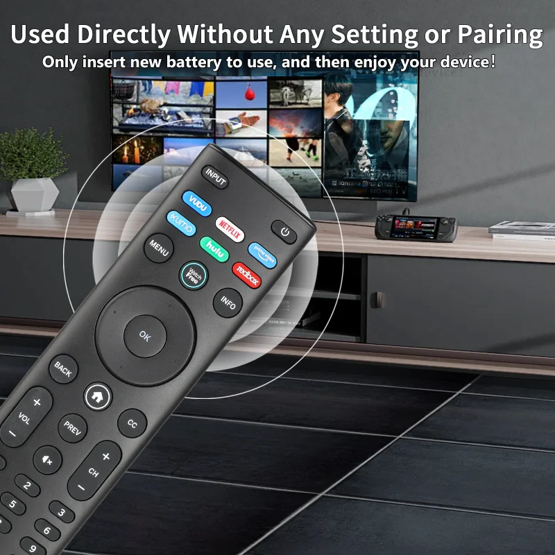 XRT140 For Vizio Remote Control Compatible With Vizio Smart TV V405-H V505-H V585-H V655-H V405-H9 V435-H1 V505-H9 V555-H1 V605-