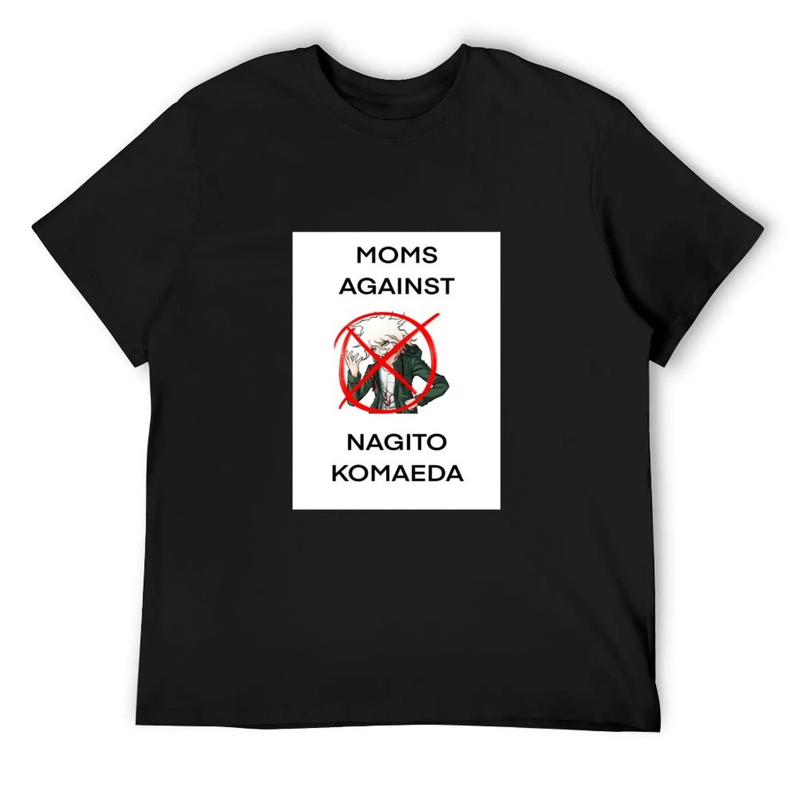 

moms against nagito komaeda T-Shirt graphic tee shirt man t shirt vintage clothes t shirts for men cotton