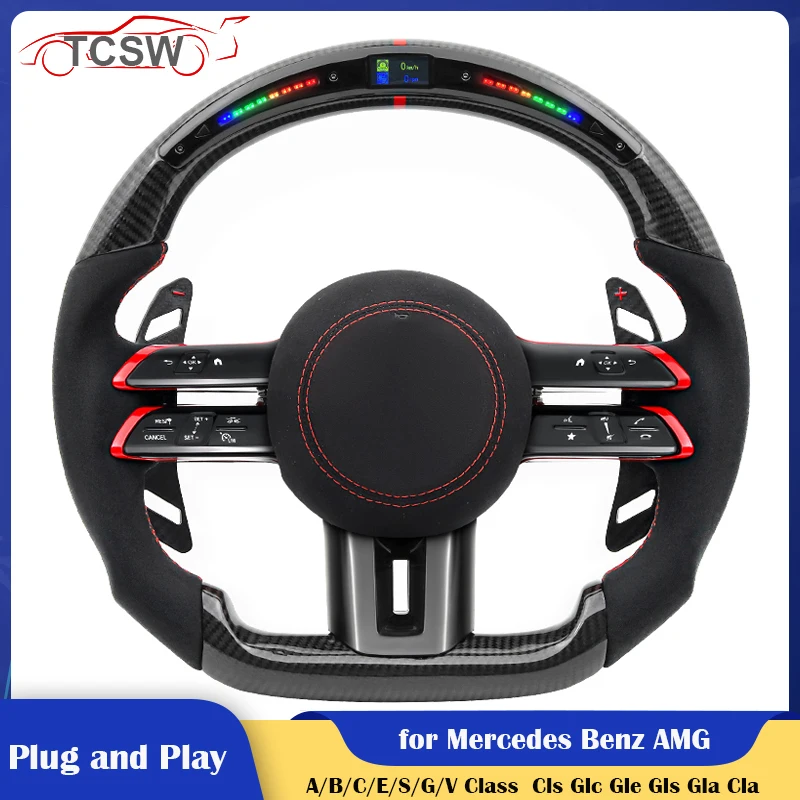 

TOP LED Carbon Fiber Steering Wheel for Mercedes Benz AMG W190 W204 W205 W166 W167 W177 W217 W222 W223 W257 W292 W463 W464 C205