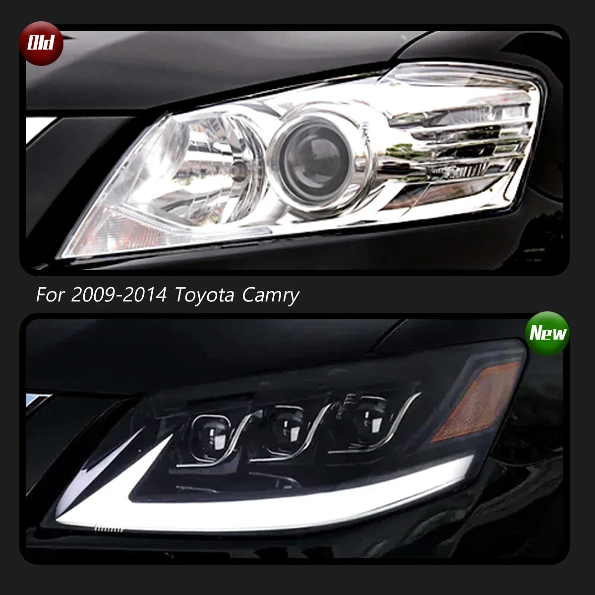 

Автомобильная фара TYPY для Toyota Camry 6th 2009-2014, обновление, модифицированная для нового DRL, динамический указатель поворота, светодиодная фара, автоаксессуары