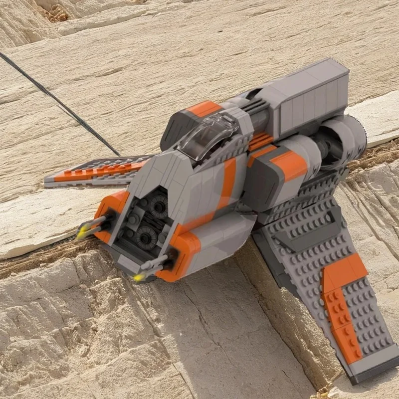 set-di-costruzioni-moc-da-529-pezzi-modello-di-navetta-d'assalto-classe-rendaran-v2-blocchi-personalizzati-per-assemblaggio-fai-da-te-regalo-espositivo