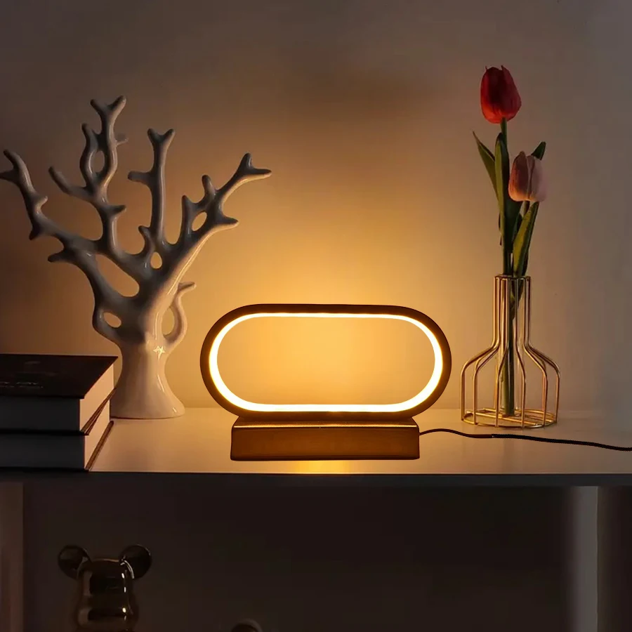 

LED Compact Modern Desk Lamp Bedside Three-color Dimming Bedroom Desktop Decorative Desk Lamp