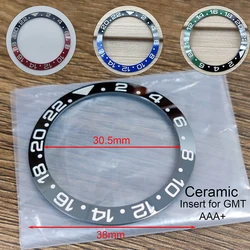 High Quality Ceramic Bezel 38mm*30.5mm Ceramic Watch Bezel Ring Insert for GMT AAA+ Original Slope 24 Hours Replacement Parts