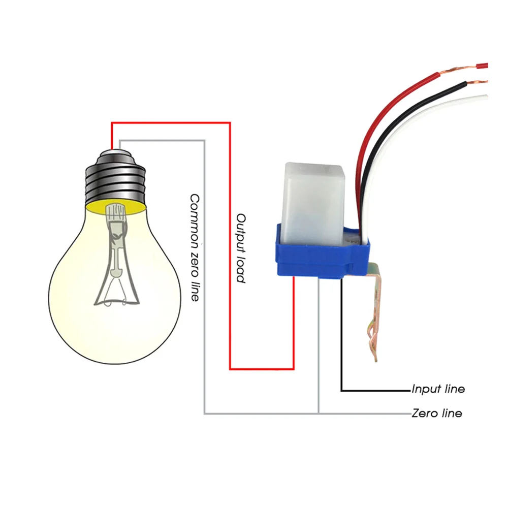 Automatyczny włącznik/wyłącznik światła ulicznego z czujnikiem światła, fotokomórka, DC 12V 24V AC 110V 220V 50-60Hz 10A, wodoodporny włącznik z czujnikiem światła.