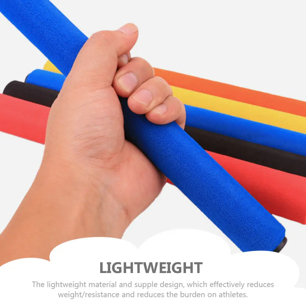 5Pcs Anti-Skid Sponge Relay Baton Supple Sticks Track Field Training Competition Outdoor Sports Race Tool Supply