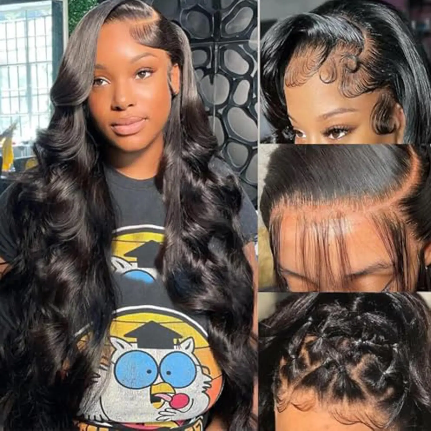 

Body Wave Lace Front Wigs Human Hair 13x6 Lace Front Wigs Human Hair 200% Density 26 Inch Pre Plucked With Baby Hair