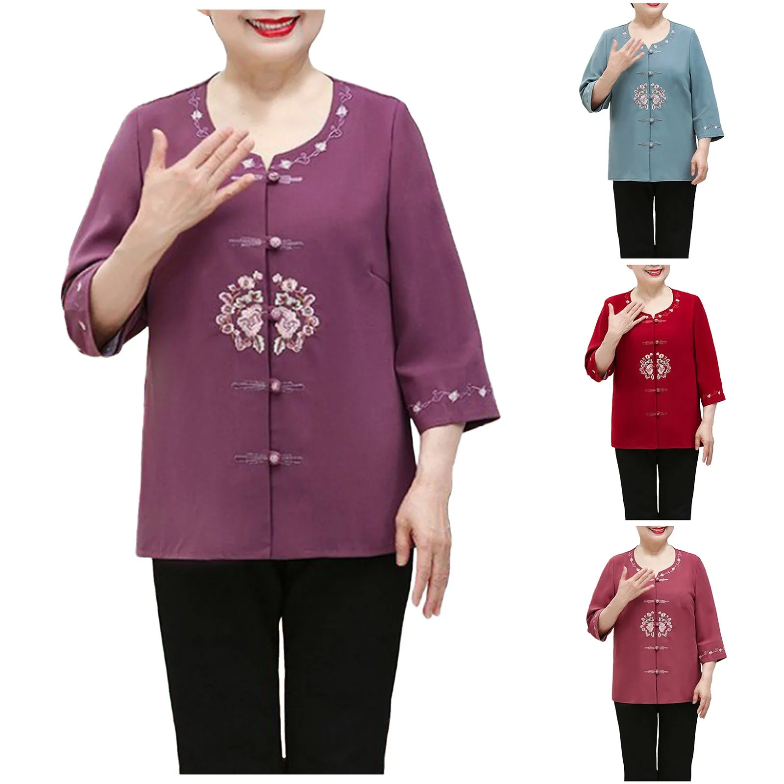 

Bright Sweaters Spring And Summer Dress Shirt In The Elderly . Tang Suit Cardigan Sweater with Hood Oversized Cardigans Women