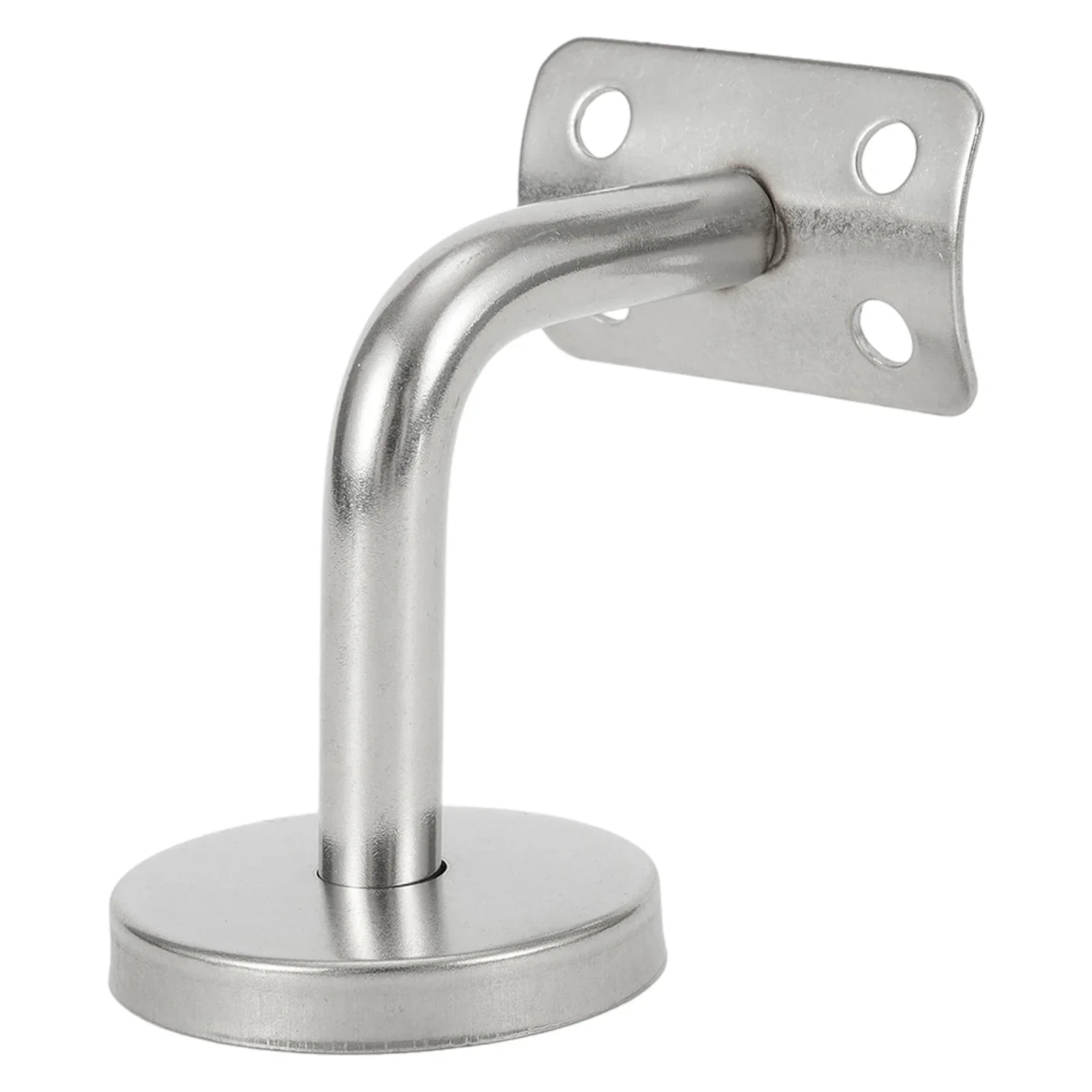 1Pcs Silver Stainless Steel Handrail Bracket 50*60mm Curved/Flat Stair Handrail Bracket Wall Support Hand Rail Balustrade