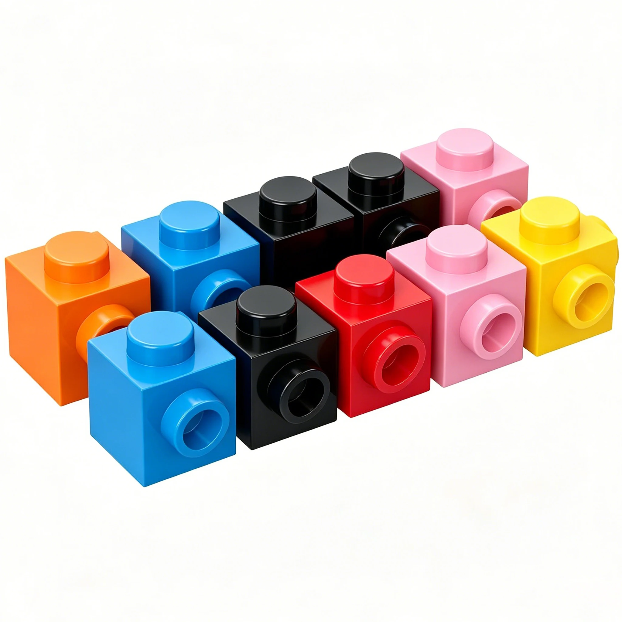 20PCS MOC Brick Parts 26604 Brick Modified 1x1 with Studs on 2 Adjacent Sides Compatible Building Block Particle DIY Kid Toy