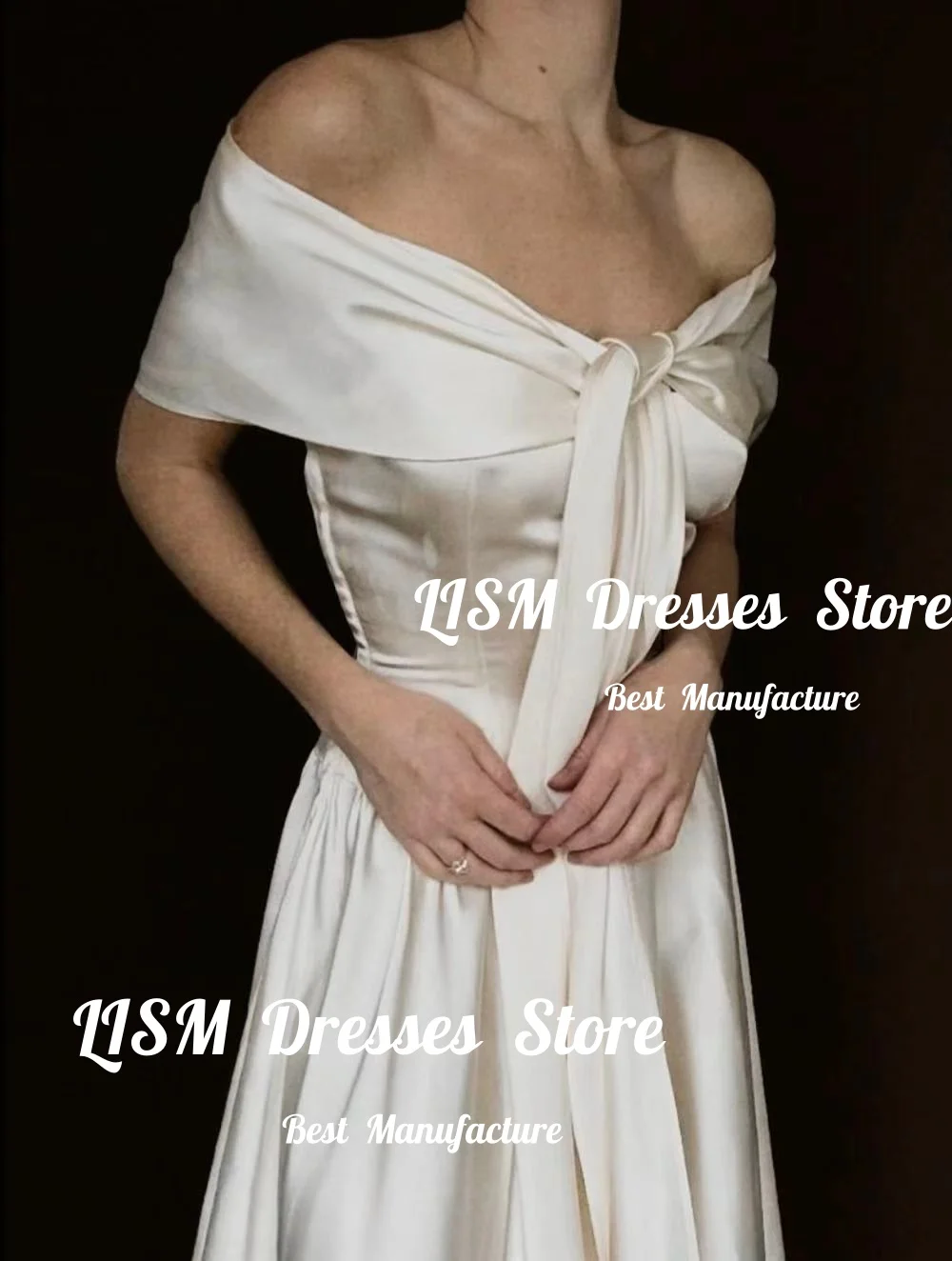 Lism Customized Charming Wedding Dress Remove Jacket Sleeves Tea Length A-Line Vintage Bride Party Gown Vestido De Novia 2026