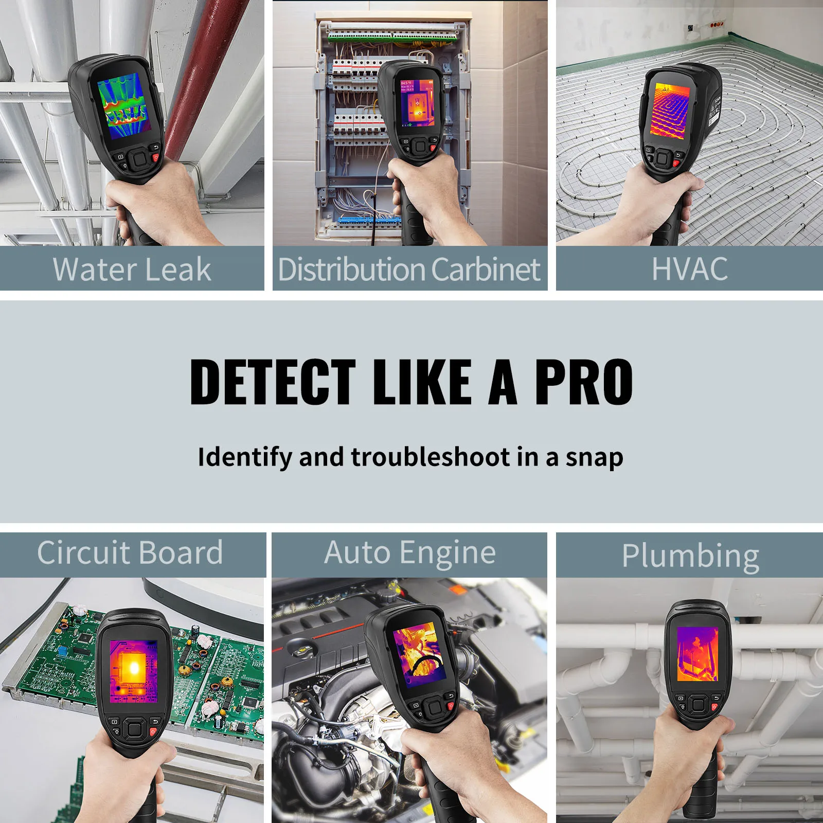 SucceBuy Thermal Imaging Camera 240x180 IR Resolution 20Hz Refresh Rate Camera with -4℉~662℉ Temperature Range 16G SD Card