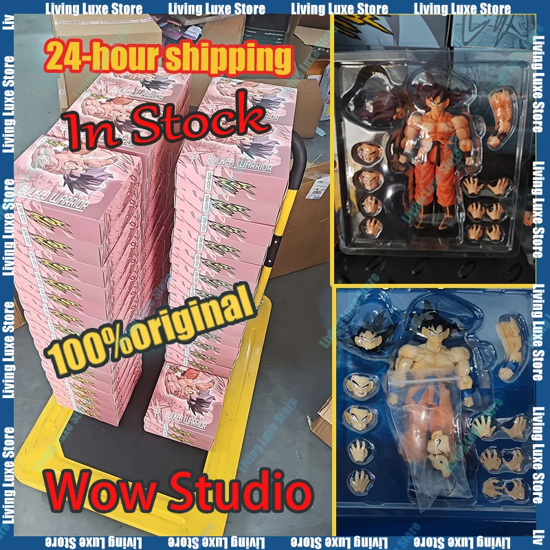 

In Stock Wow Super Action Studio 1/12 Dragon Ball Anime Figure Kaiouken Son Goku Action Figurine Collect Goku Model Toy Kid Gift