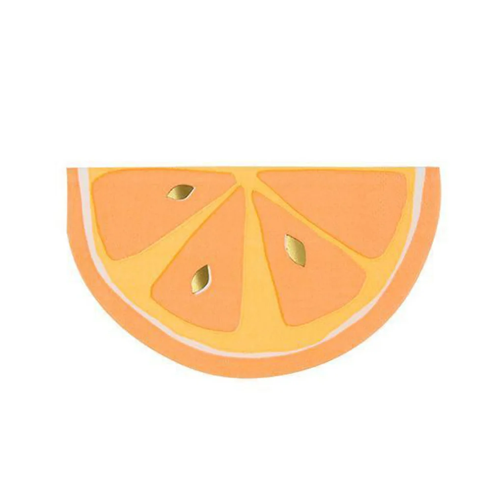 

16 Pcs Lemon Napkins Gilded Round Paper Disposable Cocktail Party Supplies Birthday Baby Shower Luau Beach Festivals