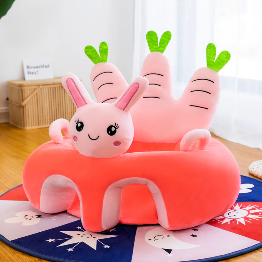 Baby Sofa Support Seat Cover Cartoon Animal Plush Learning To Sit Chair Cradle Children Baby Feeding Portable Seat Soft Cushion