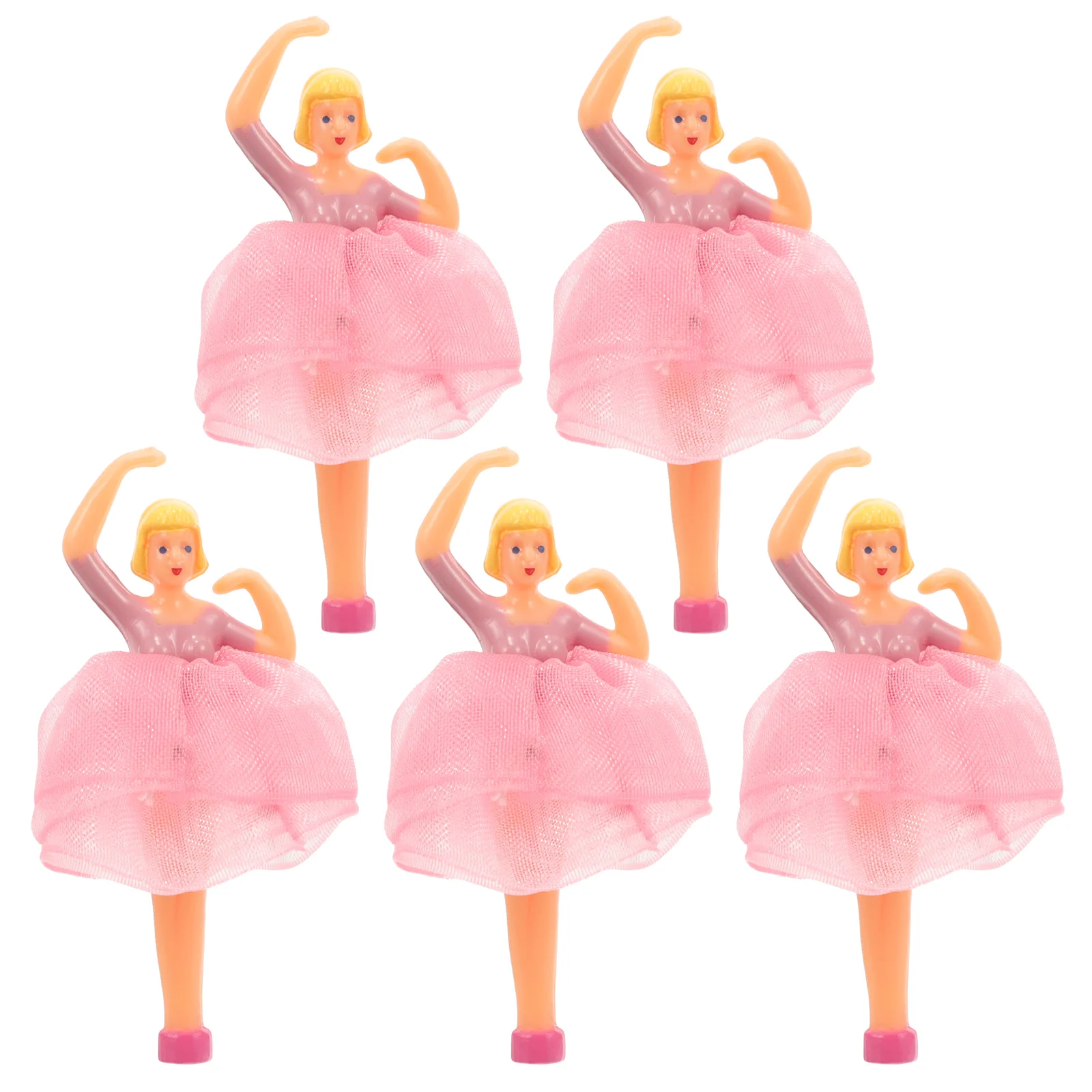 

5 Pcs Music Box Accessories Princess Figurine Ornament Girls Dolls Dancer Decor Plastic Dancing