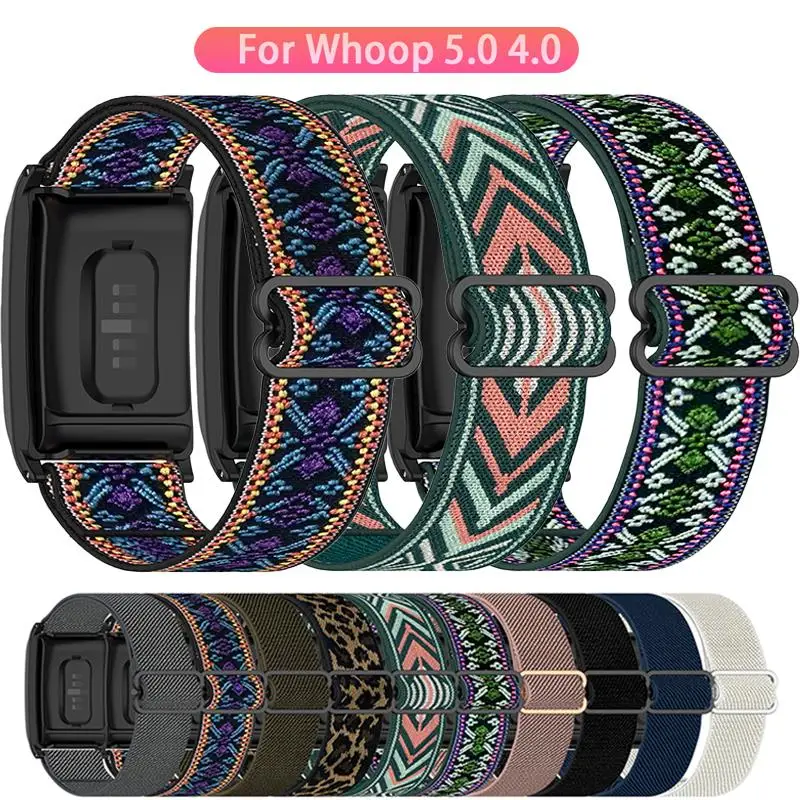 الرياضة النايلون مضفر معصمه ل Whoop 5.0 الفرقة استبدال بسط سوار ساعة كوريا مطاطا شريط للرسغ ل Whoop 4.0