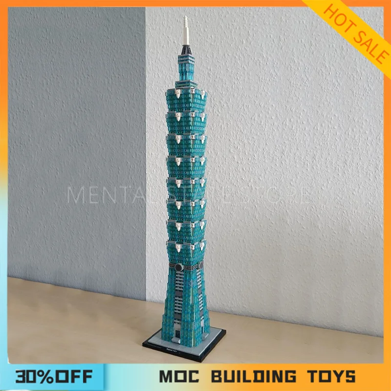 2327PCS Customized Taipei 101 1:800 Scale Building Building Blocks Technology Bricks DIY Creative Assembly Education Toy Gifts