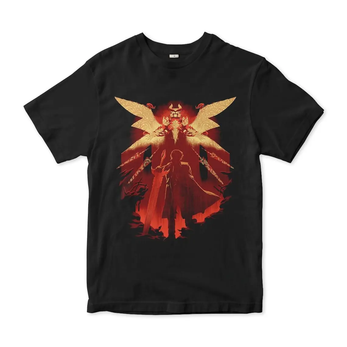 Devil May Cry Parody T Shirt Vergil DMC5 Demon Hunter Silhouette Graphic Tee Video Game Print Unisex Gaming Streetwear T-shirt
