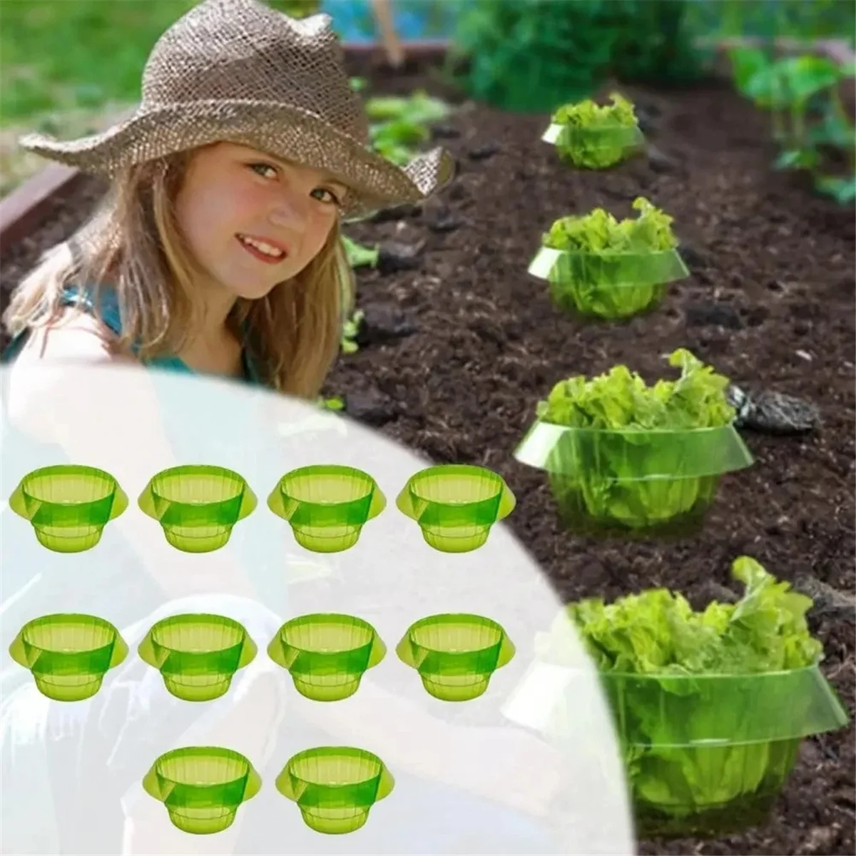 10PCS Slug Protection Vegetables Covers Plant Snail Collar Guard Garden