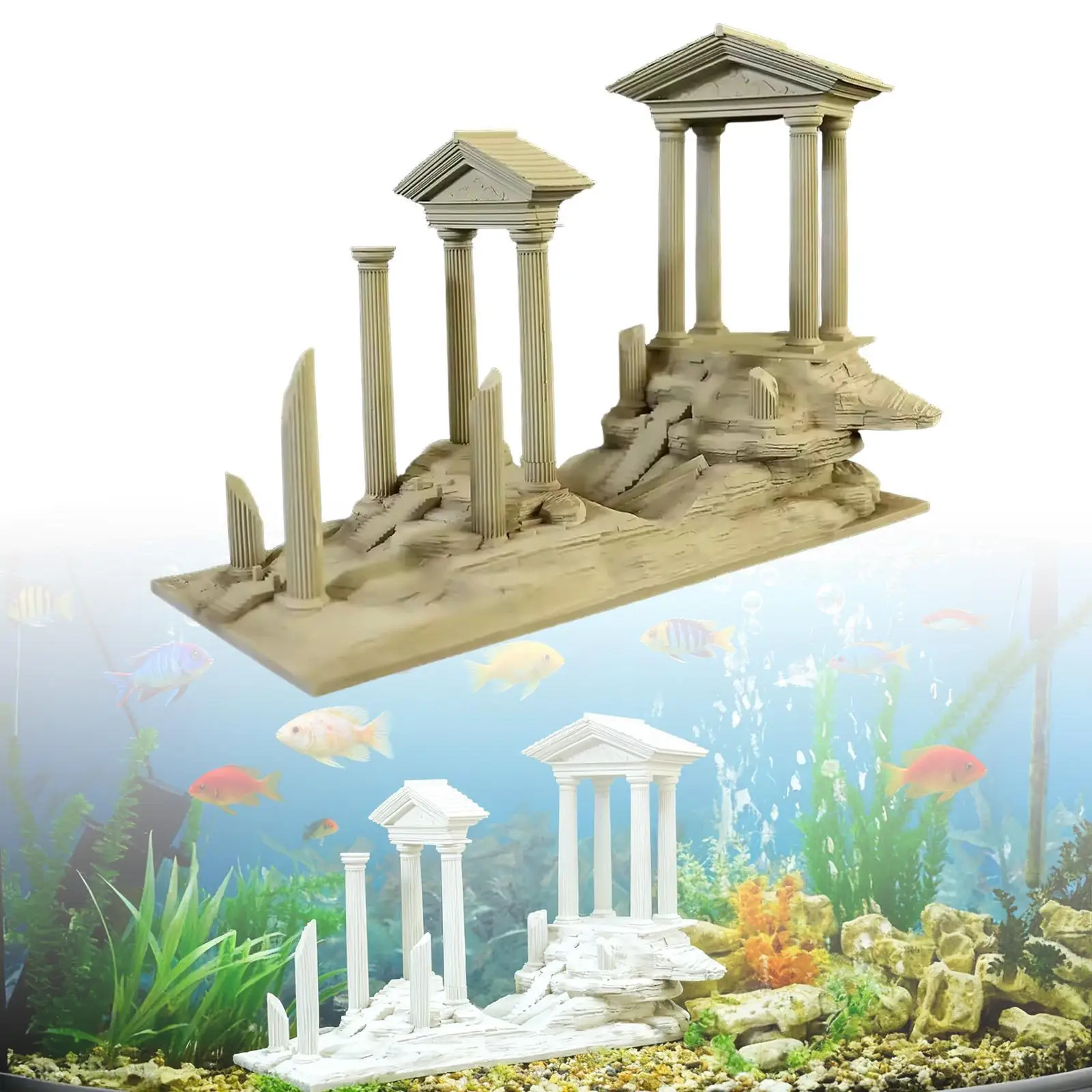

Декоративная мини-колонна из смолы для аквариума, искусственная скульптура для украшения небольших и средних аквариумов