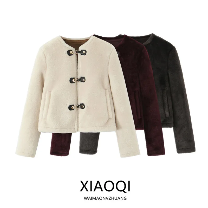 

Двусторонняя верхняя одежда Jaet, женское модное дизайнерское осеннее новое поступление, универсальное пальто с узлом Bule, 2025 г., длинное длинное пальто для поездок на работу...