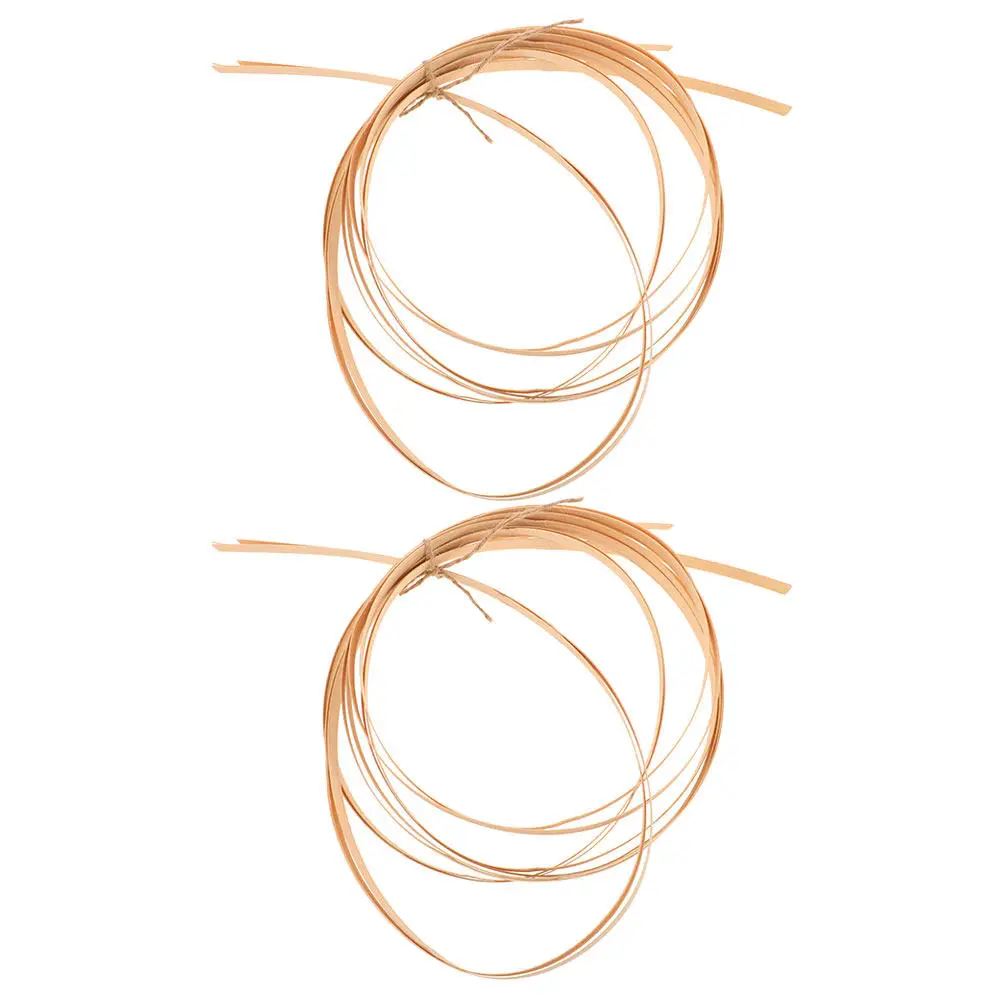 

2Pcs Bamboo Weaving Strips for Basket Making Craft Projects 5 Meter Long 1Cm X 1Mm Smooth Finish Wicker Repair Material