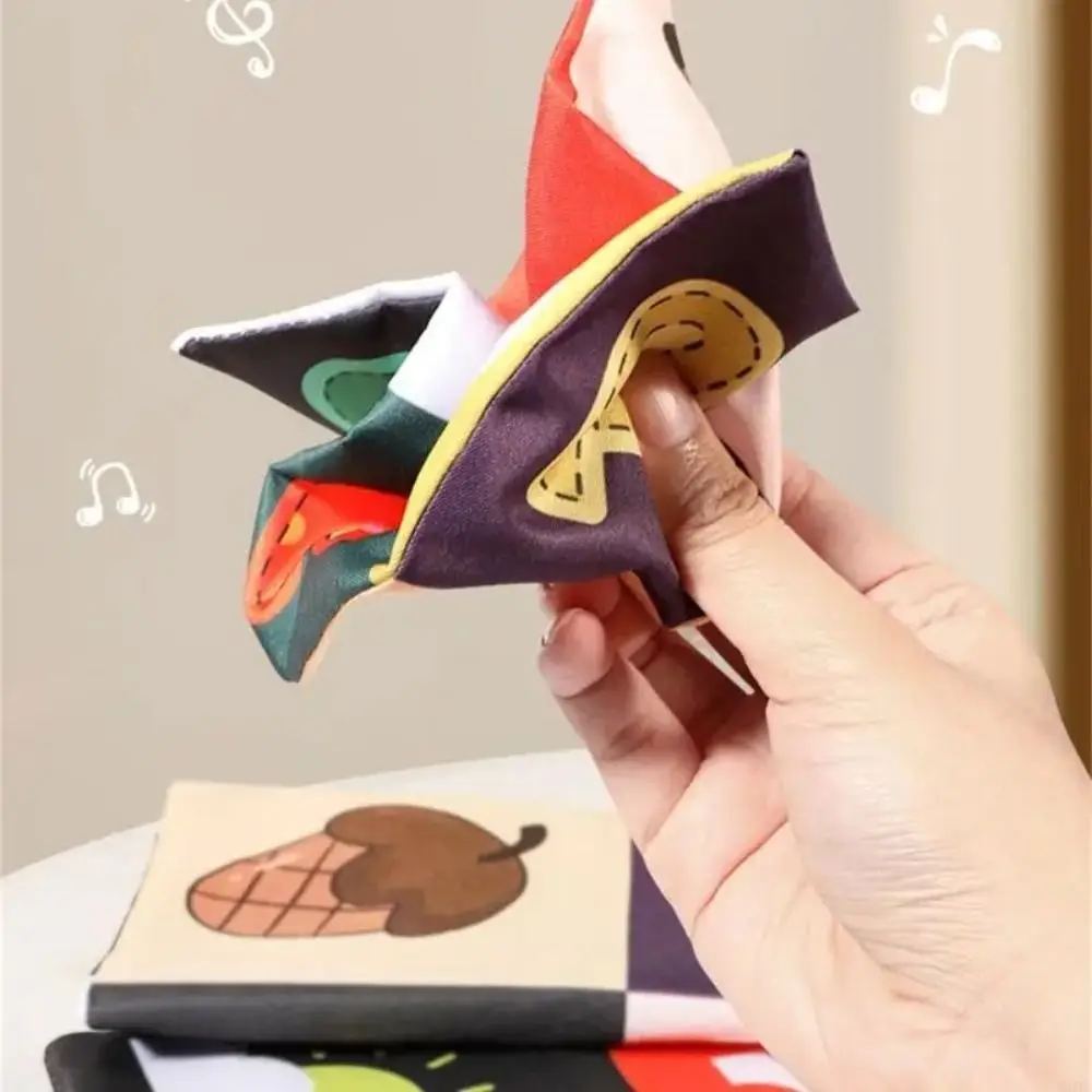 Soft Baby Tissue Box Tear-resistant Cartoon Pattern Pulling Carrots Stuffed Fine Motor Skills Finger Exercise Cloth Book