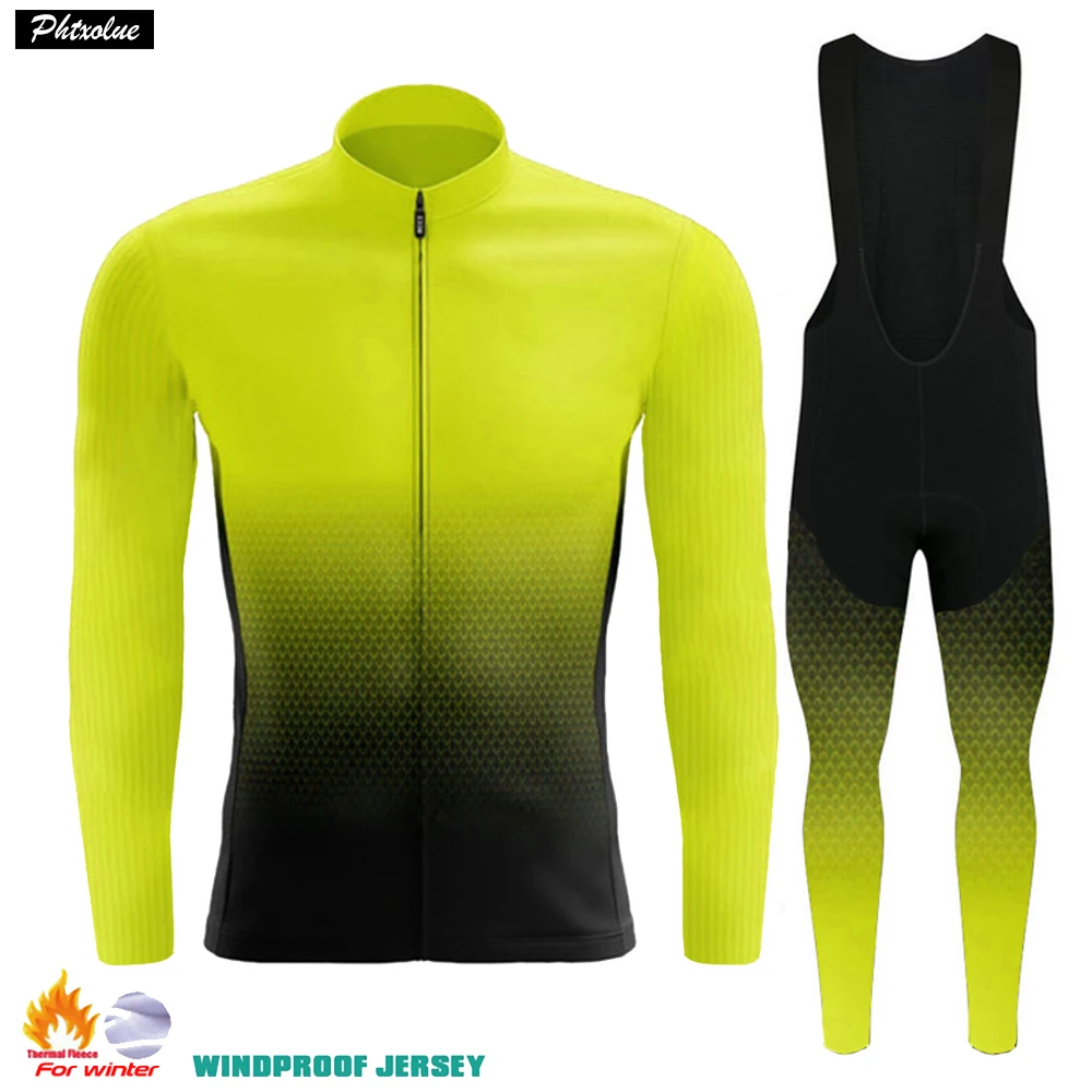 2024 Winter Thermal Fleece Cycling Jerseys Set Bicycle Clothing MTB Bike Clothes Kit Uniform Maillot Ropa Ciclismo Invierno suit