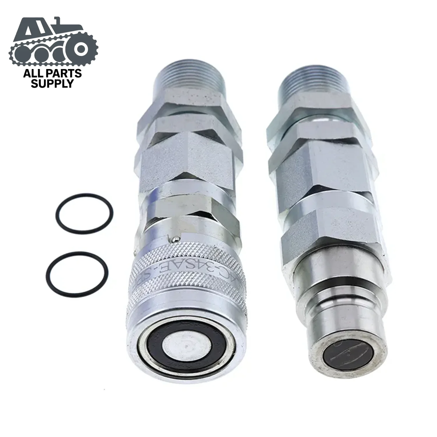 

Flat Face Hydraulic Quick Connect Coupler AT312877 KV13885 For Bobcat New Holland CASE GEHL JIC Thread 1/2"