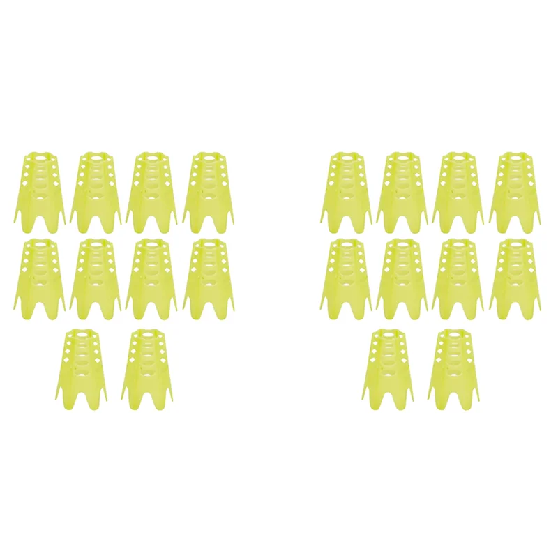 XSXS-20 stuks golfmat tees, golfsimulator tees, praktijk golf tees voor Driving Range, thuis golf tees voor golftraining, geel L