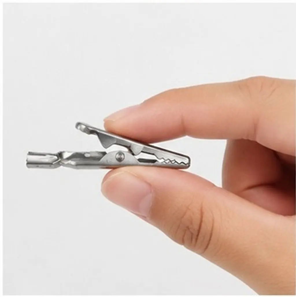 10Pcs Stainless Steel Crocodile Clips Compact Metal Clamps Simple Easy Operate Fast Testing Electrical Clips Metal Clamps