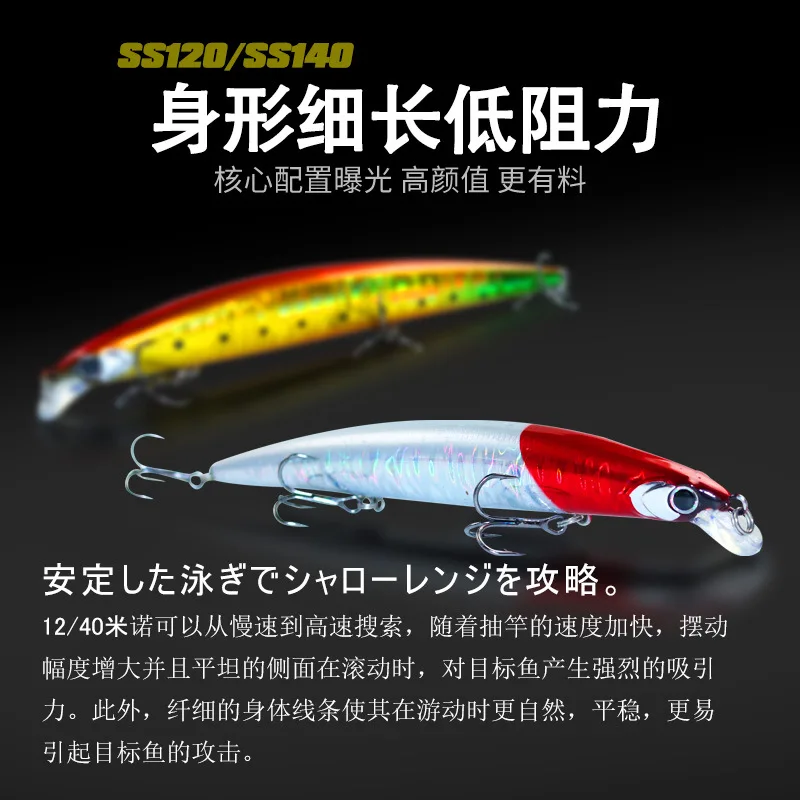 AOCLU Floating Big Minnow 140 mm 21 g harter Köder Wobbler Jerkbait Köder Magnet Gewichtsübertragung für einfache Fernwurfsköcher – Detail 13