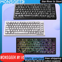 MONSGEEK M1 V5 Mechanical Keyboard Aluminum Alloy Wireless Tri Mode Contour Keycaps Gasket Structure Customized Gaming keyboard