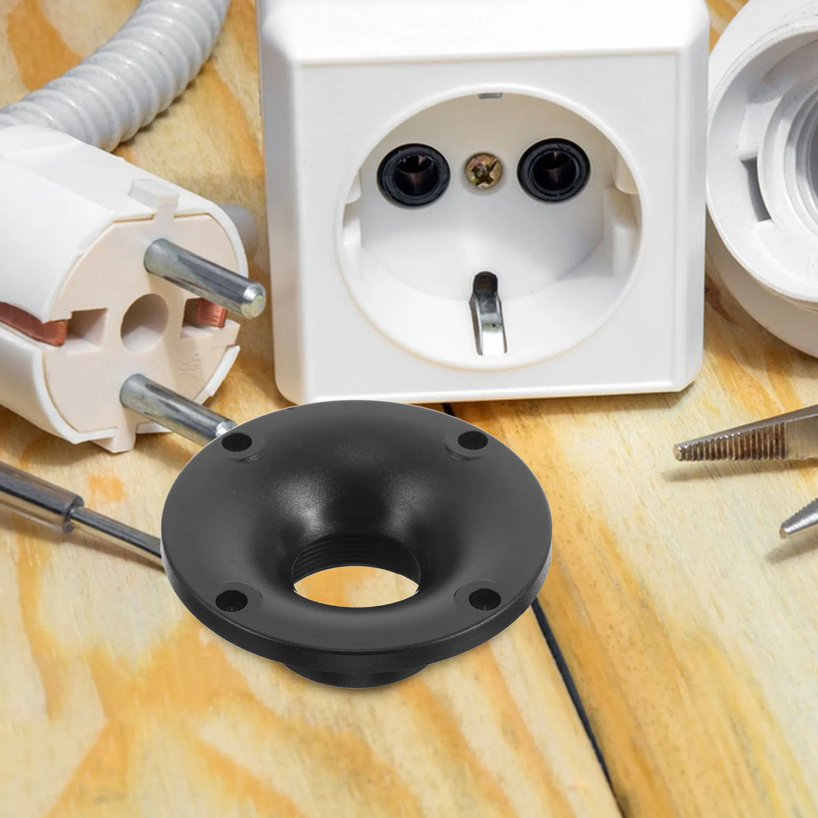 

4Pcs Stage Loudspeaker Horn Adapter Plastic Screw on Internal Thread Clear High Frequency Sound for Performance Speakers