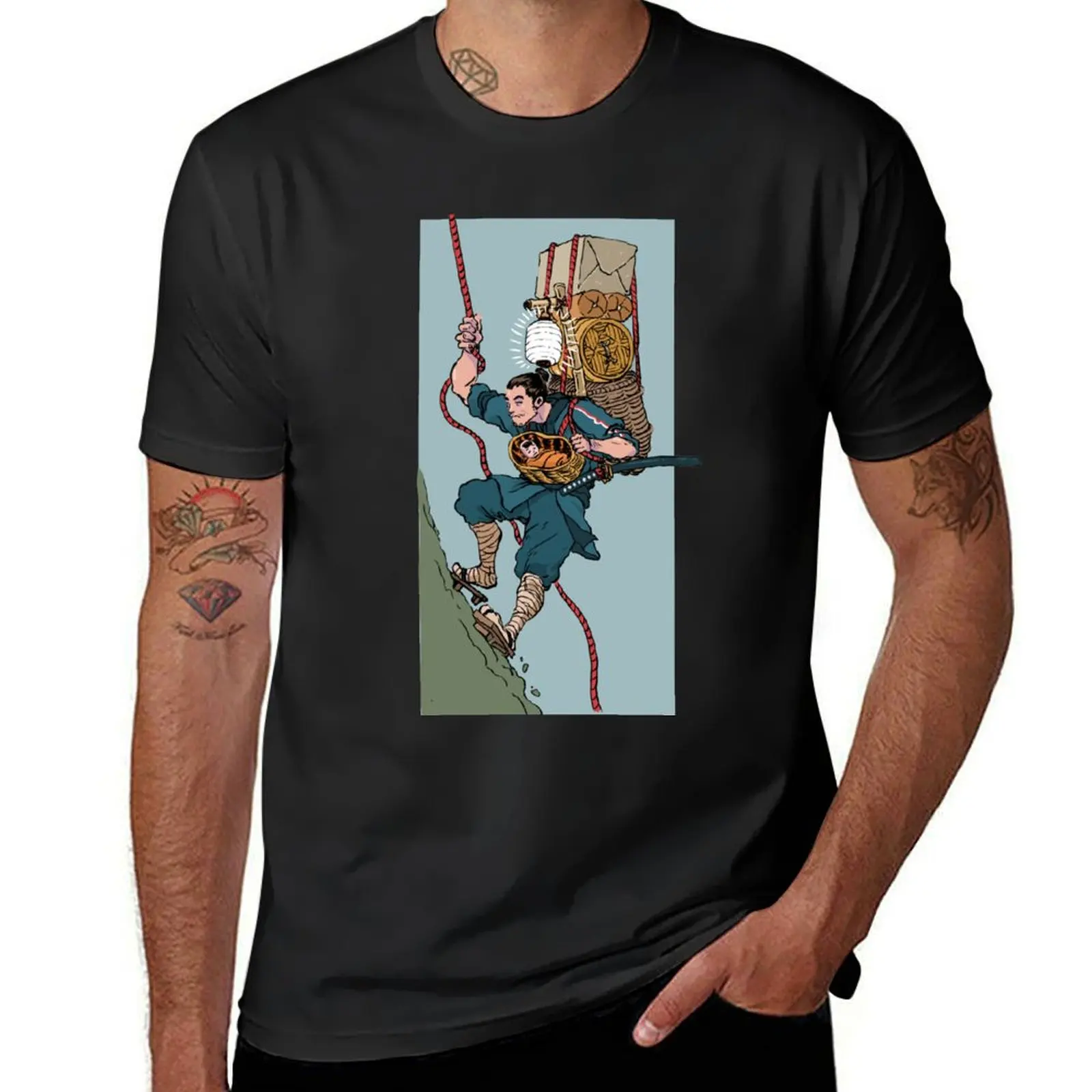 Ukiyo-e Sam Porter Bridges T-Shirt plus size tops Blouse mens t shirt graphic