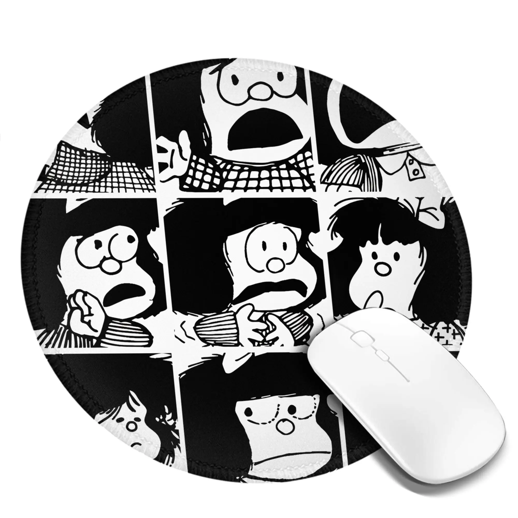 

Геймерский коврик для мыши Mafalda комиксов с героями мультфильмов Kawaii, удобный коврик для мыши, настольные аксессуары, винтажные коврики для мыши для ПК, портативного компьютера