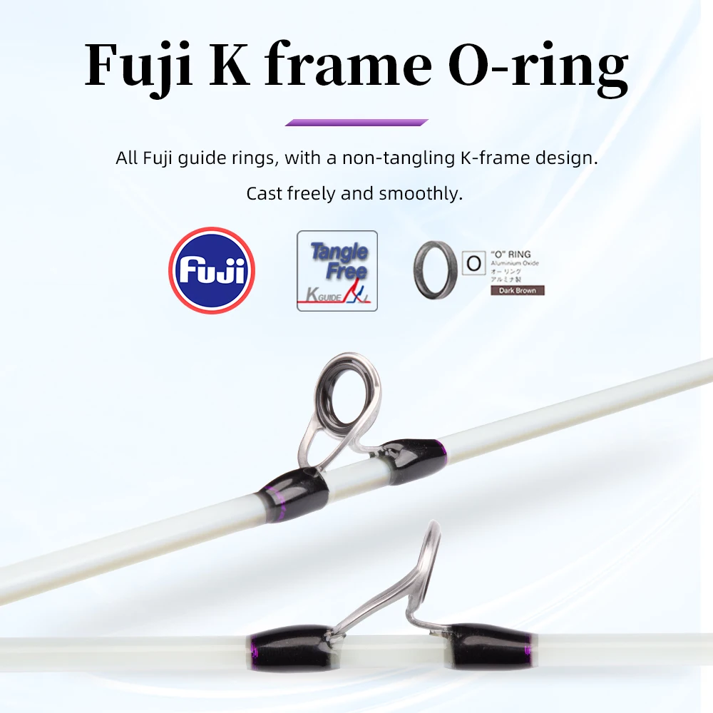 FISHINGFANS QINGXIU Klare Fiberglas 4'5 UL Eject-Rute 1-6g FUJI O Guide Rassel-Rollensitz AA Korkgriff Ultraleichte Angelrute – Detail 5
