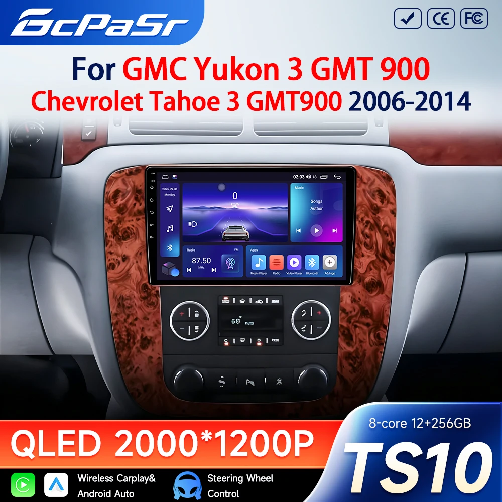 Android 16 For GMC Yukon 3 GMT 900 2006-2014 For Chevrolet Tahoe 3 GMT900 2006-2014 Silverado 2 GMT901 2007-2013 Radio Car GPS