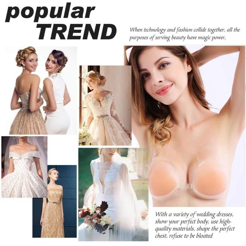 Vrouwen siliconen tepel deksel lijmliggende gesp geworden onzichtbare tillen plakkerige bh's