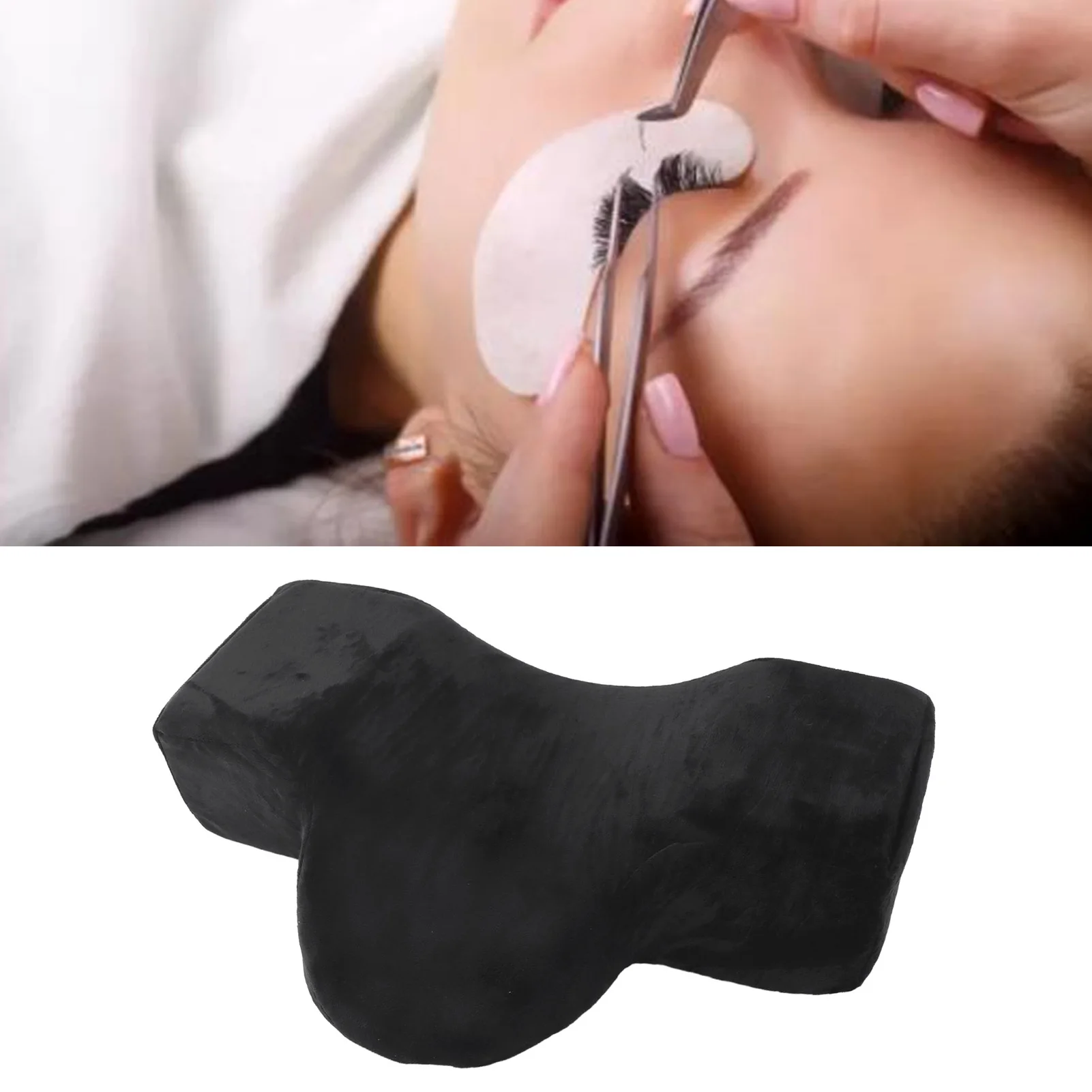 Lash Pillow Pressure Relief Removable Washable Breathable U Shape Ergonomic Soft Lash Extension Pillow Memory Foam for Make Up