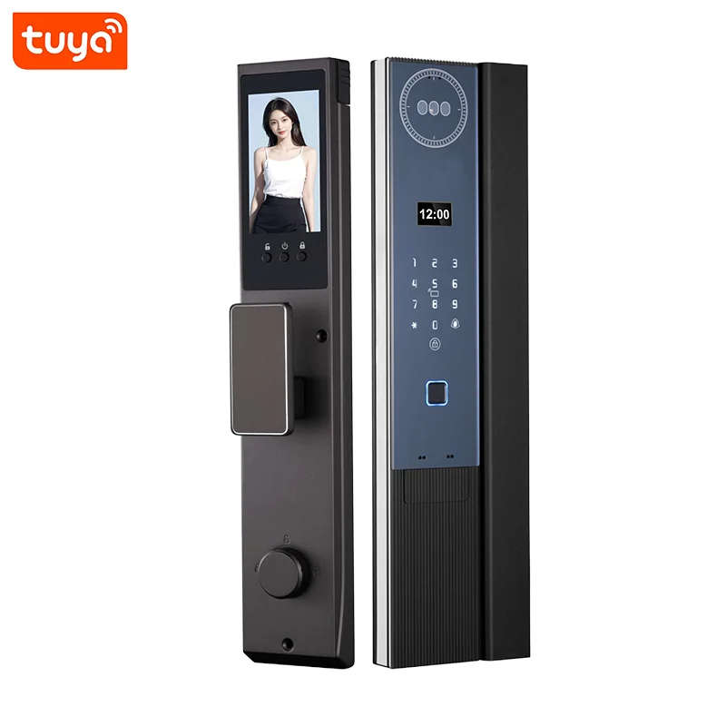 

Tuya Smart Lock 3D Face Recognition WiFi Remote Control Keyless Unlocking Cloud Storage Aluminum Alloy C Smart Lock