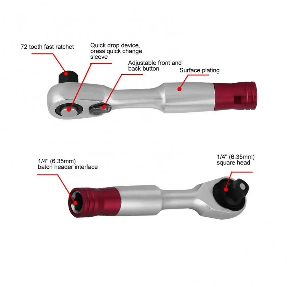 Mini Torque Wrench Repair Tool, mão para veículo, bicicleta, bicicleta, 1 ", 4"