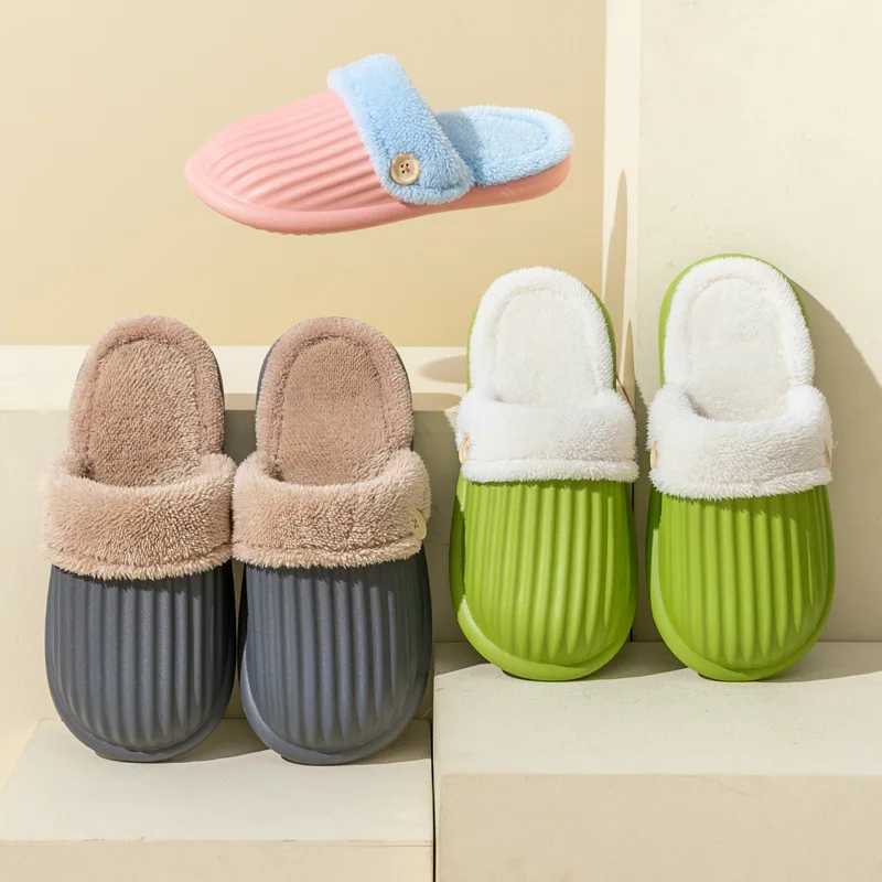 Casual Platform Fluffy Slippers Women House Designer Shoes Ladies New Fashion Popular Warm Winter Slippers Flats Indoor Footwear