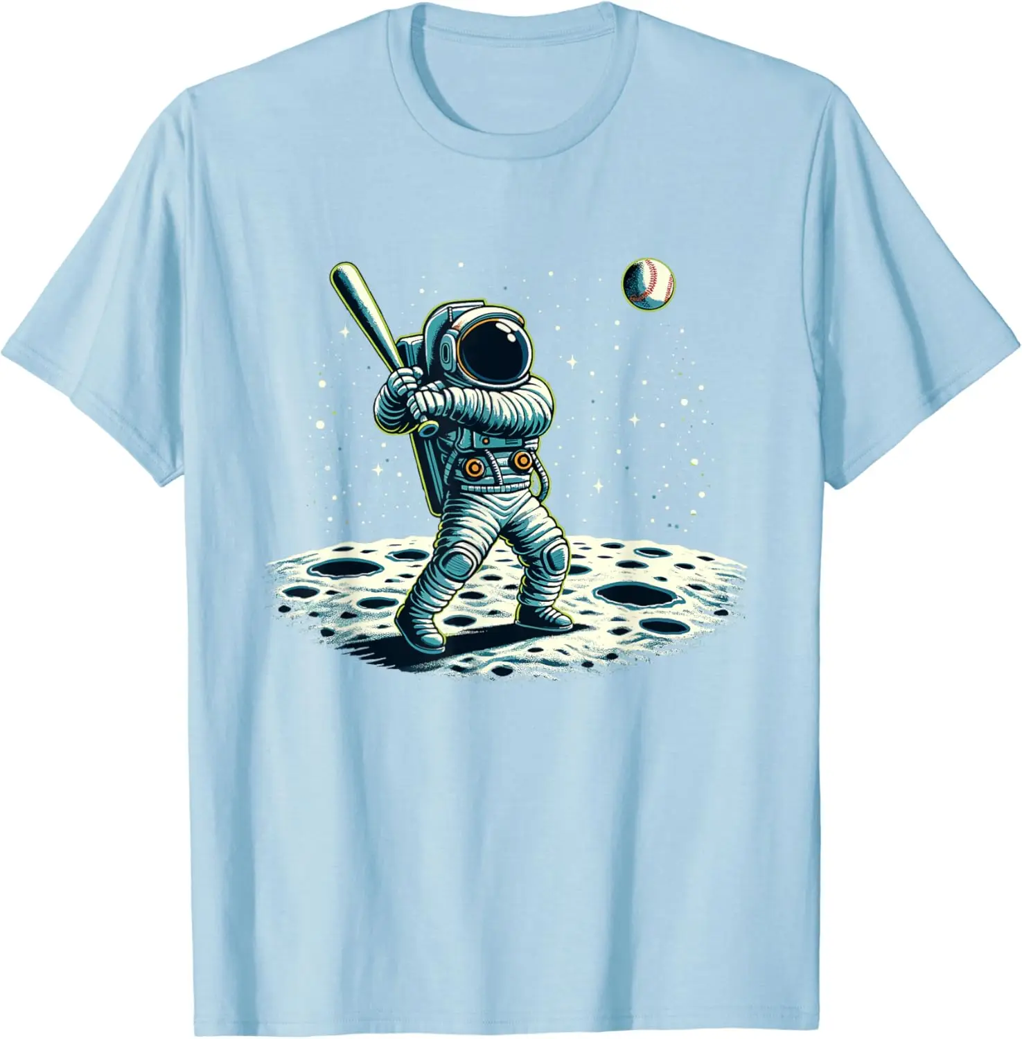 Baseball Novelty Astronaut Men Women Kids Funny Baseball T-Shirt