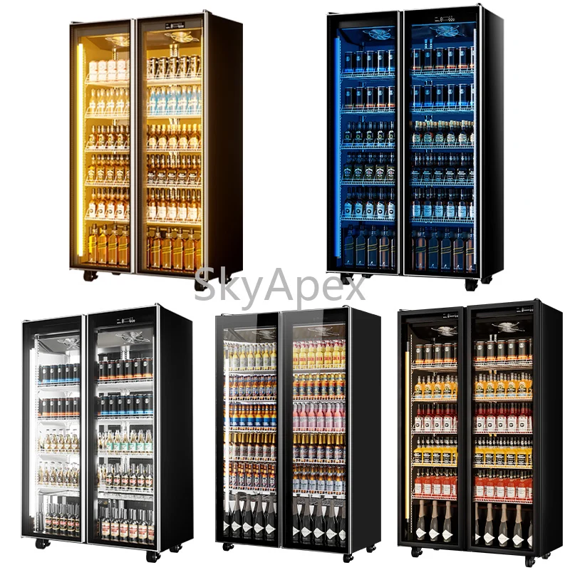 Sugornie 3 Doors Auto Defrost LED Light Beverage Cake Dessert Display Refrigerator For Convenience Store Energy Saving Low Noise