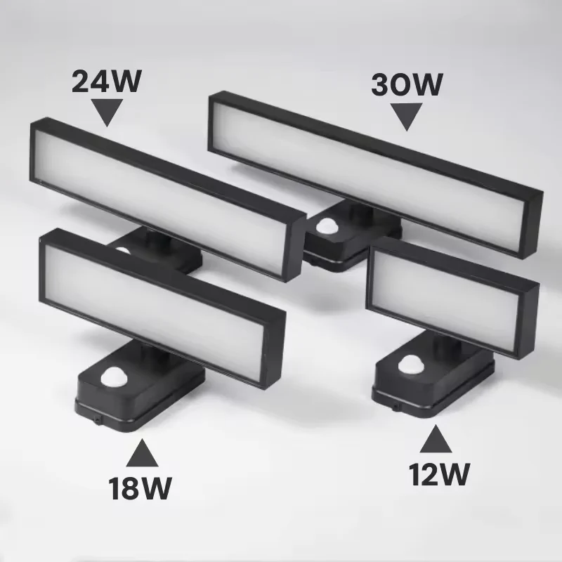 مستشعر حركة للتدوير الجدار مصباح IP65 مقاوم للماء في الهواء الطلق الجدار الخفيفة الألومنيوم فيلا مدخل فناء الشرفة حديقة الإضاءة #6