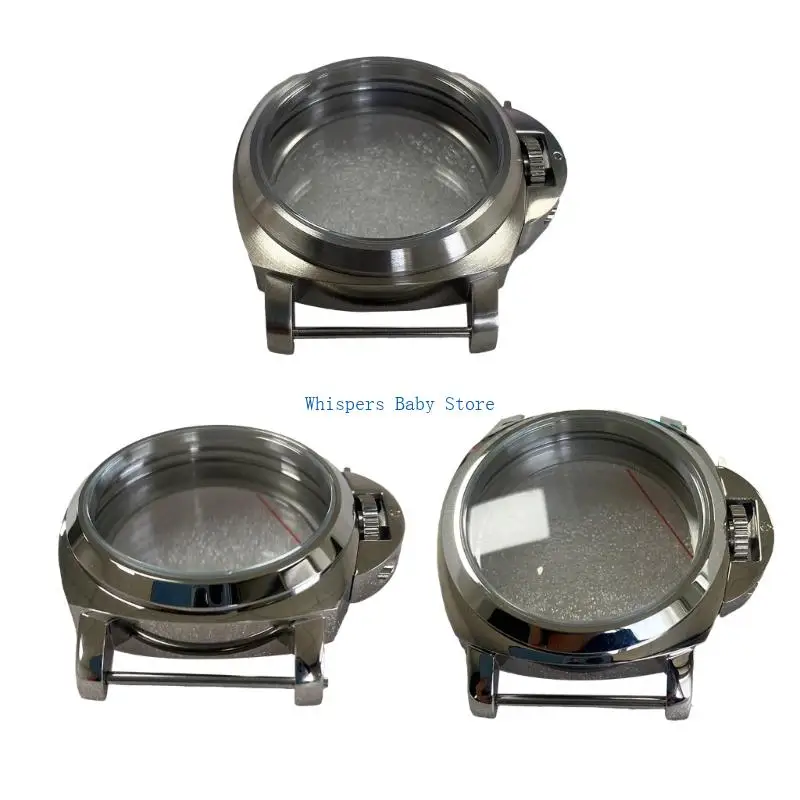 

U90E 44mm Stainless Steel Watch Case for Various Watch Movements Repairing Maintenance Accessory with Glass Watch Cover