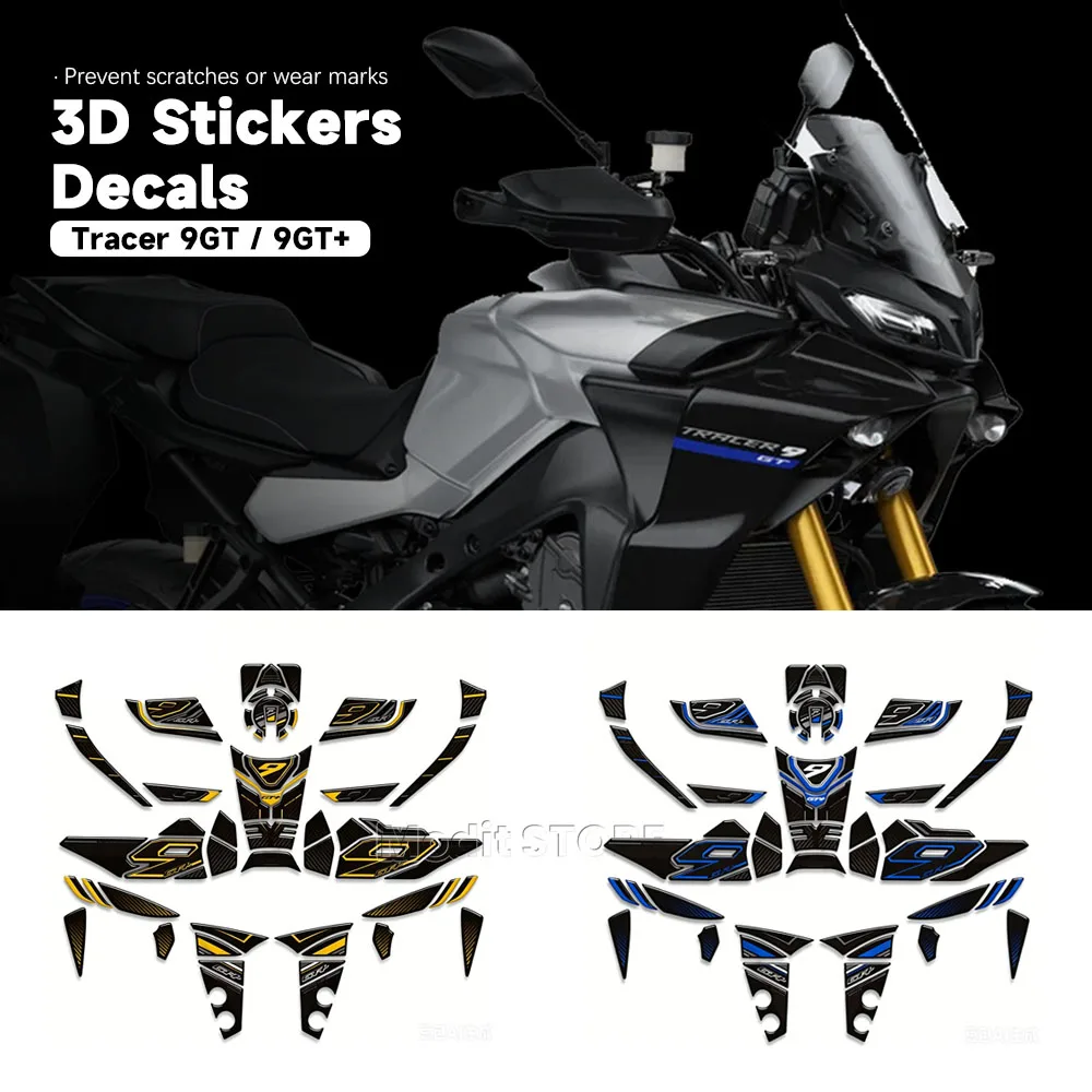 

2025 2026 For Tracer 9 GT 9GT + 9GT+ Tank Pad Cap Gas Fuel Oil Knee Protector Fairing Fender Hand Guard Stickers Decals