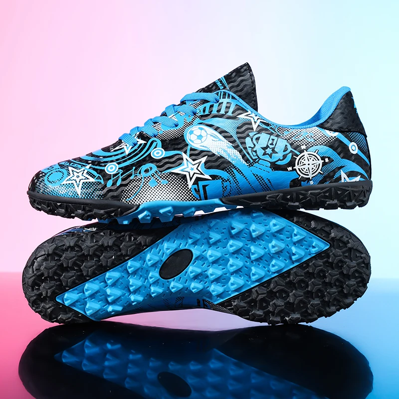 Пара детских четырехсезонных кожаных футбольных бутсов с шипами, износостойкие футбольные бутсы, размеры 31-44,MZ-216-1